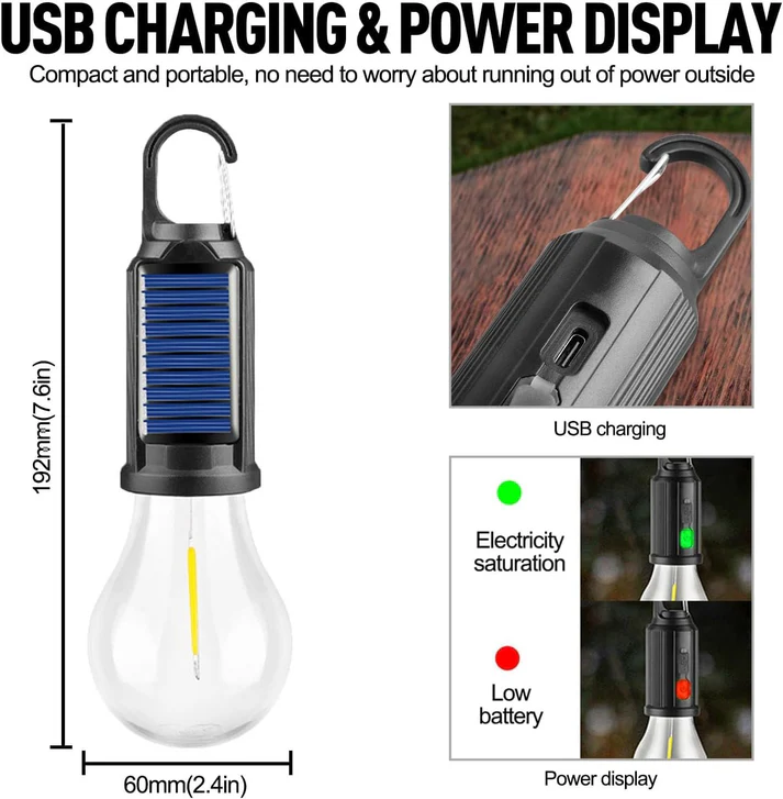 🔥Last Day Sale 50% OFF🔥Solar-Powered Light Bulb-Buy More Save More