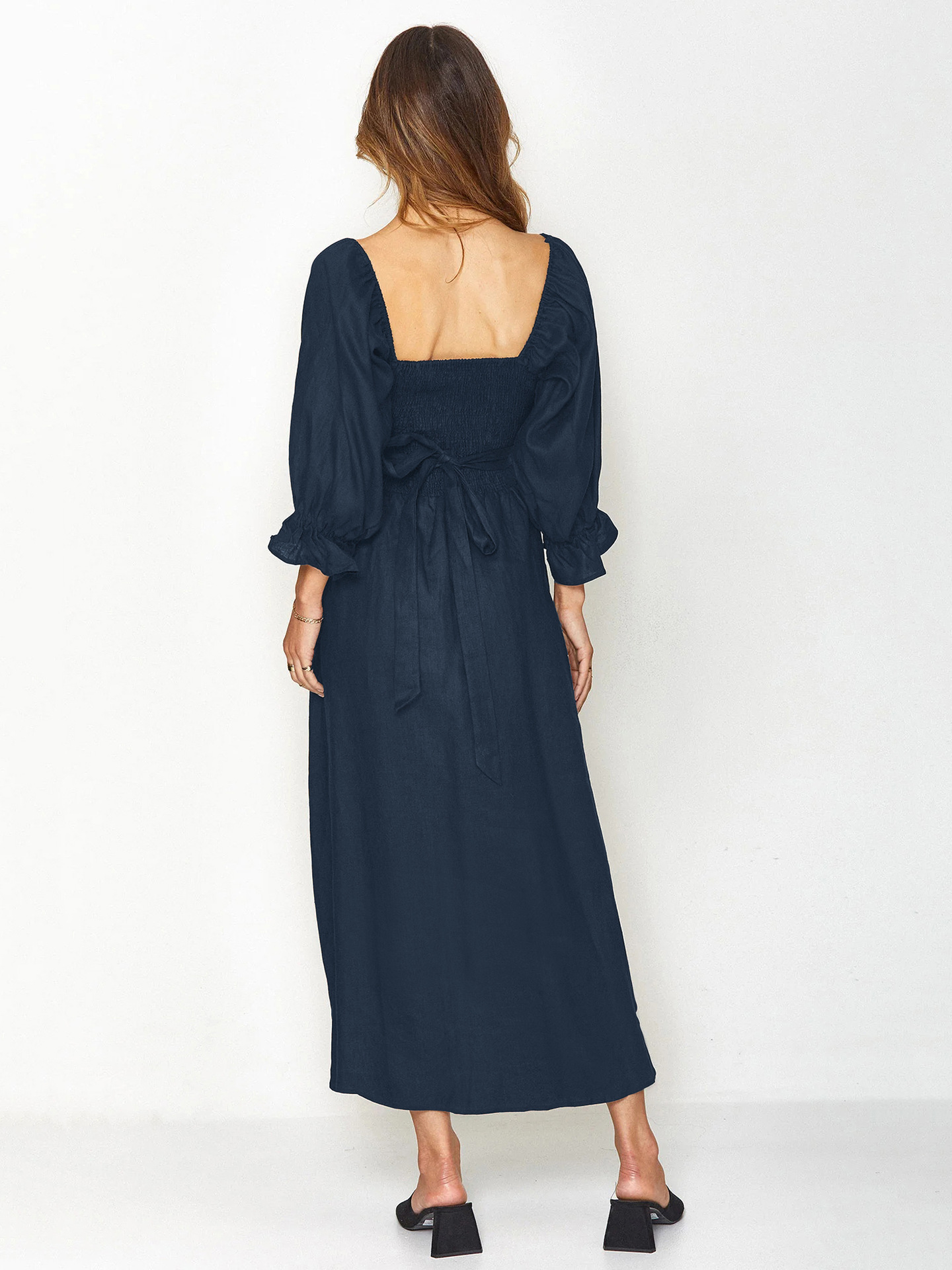 💥Hot Sale-[SAVE 50% OFF]--🏖️FRENCH RUFFLED LANTERN SLEEVES MULTI-WEAR DRESS--BUY 2 GET 10% OFF & FREE SHIPPING