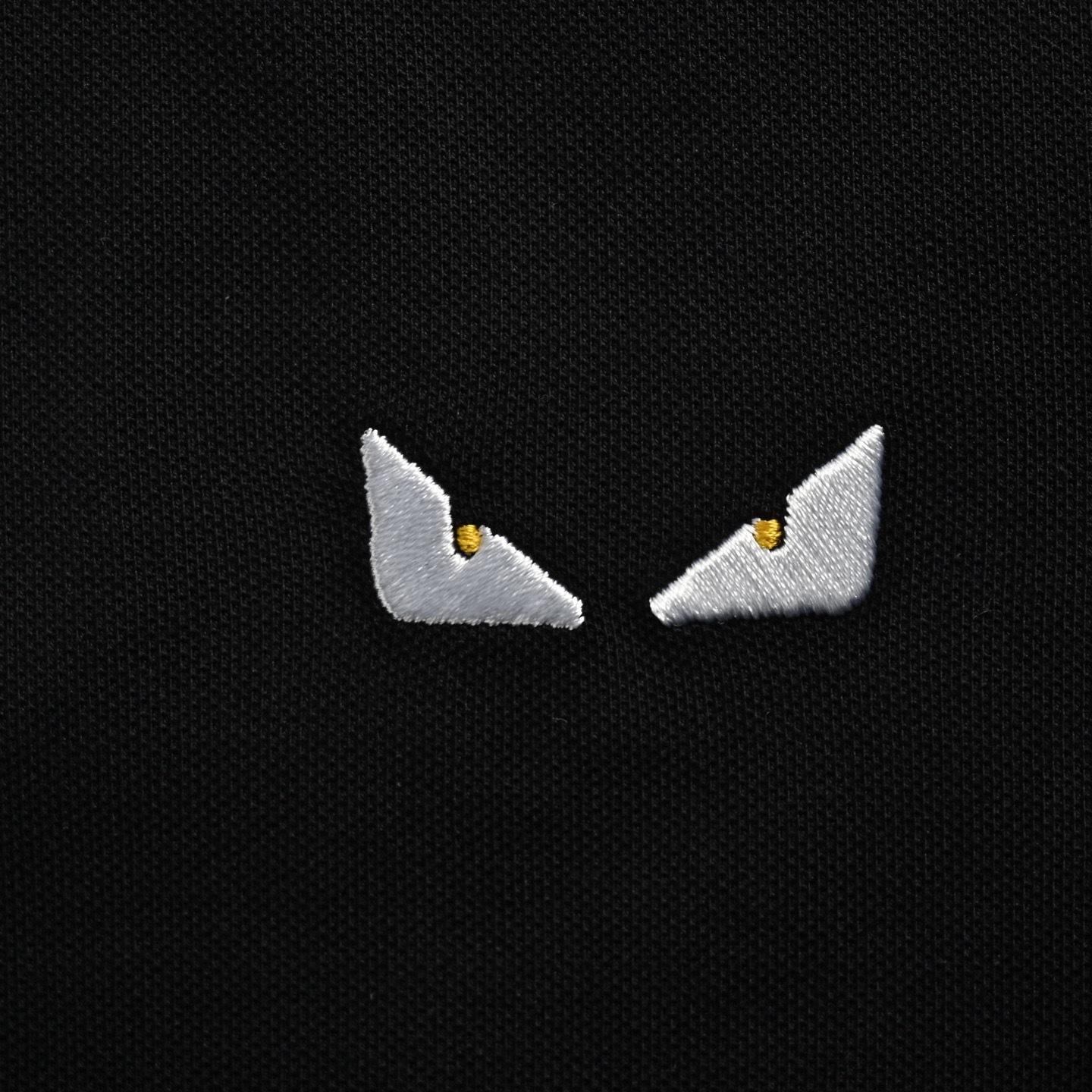 Fendi 25ss Monster Eyes Embroidered Polo Short Sleeve