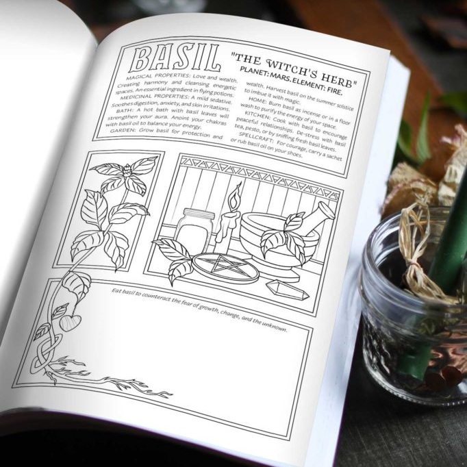 A Coloring Book of Herbal Magic - Green Witch's Herbal
