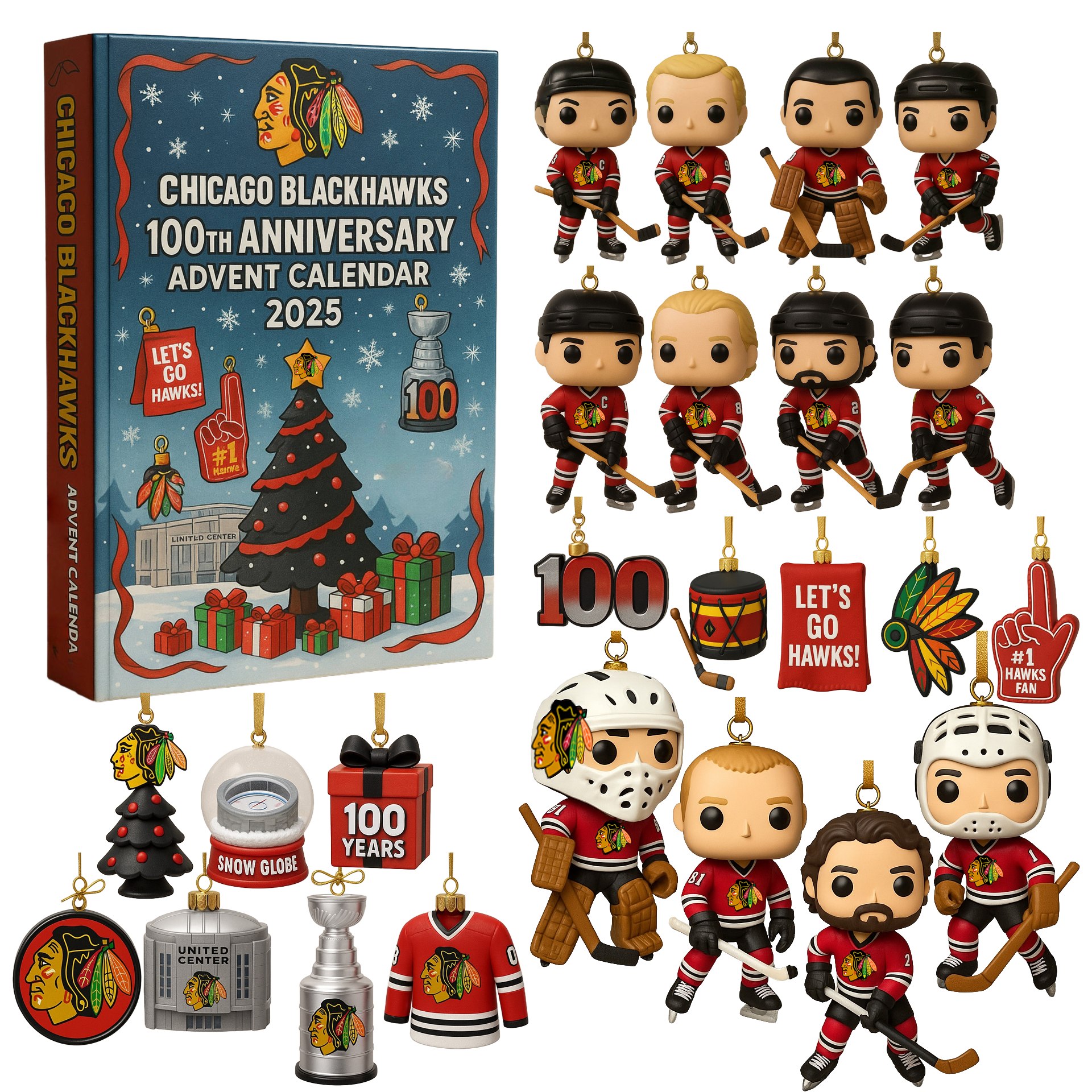 Chicago Blackhawks 100th Anniversary Advent Calendar 2025