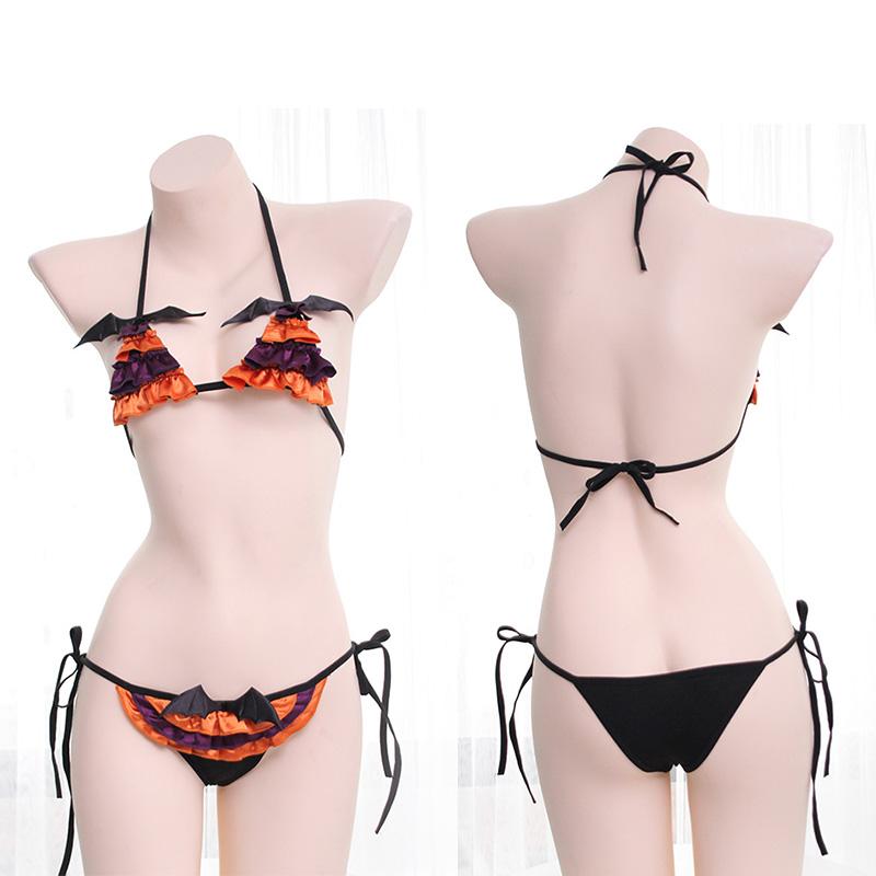 Little Devil Halter Bikini Lingerie Set