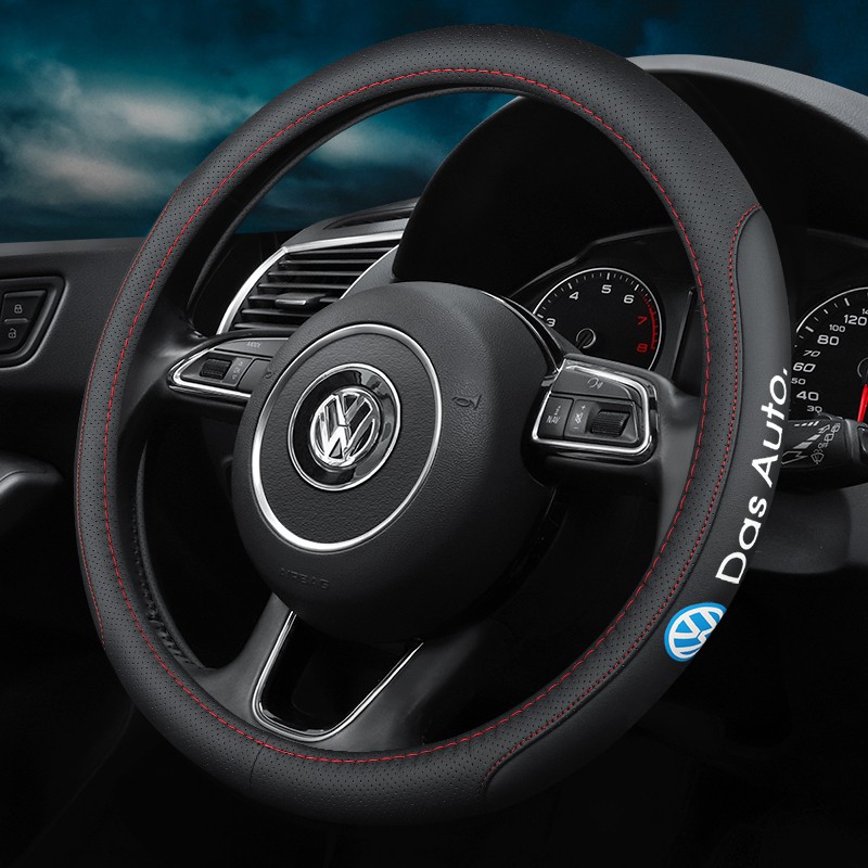 🚗Car Odorless Leather Car Steering Wheel Cover