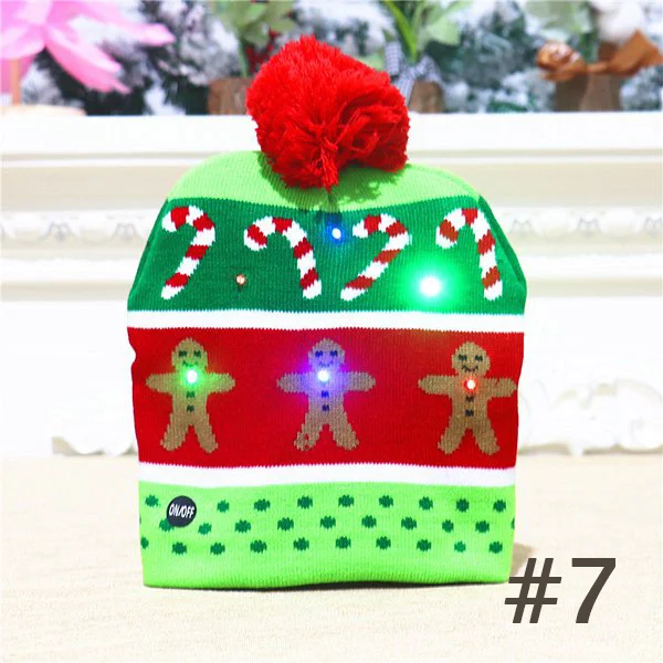 (🔥Early Christmas Sale- SAVE 48% OFF) Christmas Theme LED Beanies--BUY 4 FREE SHIPPING