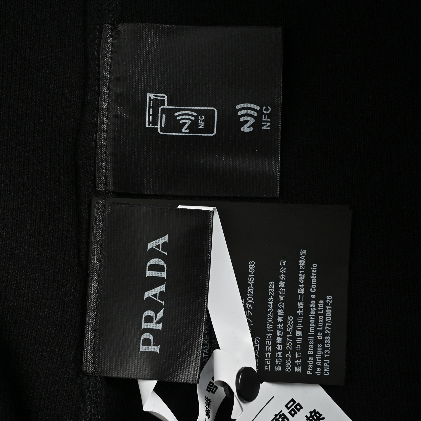 Prada 25ss drawstring shorts with small logo embroidery on back pockets