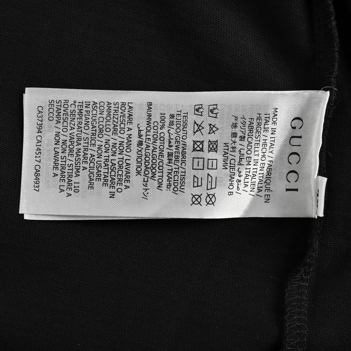 Gucci 24ss phantom letter print short sleeve