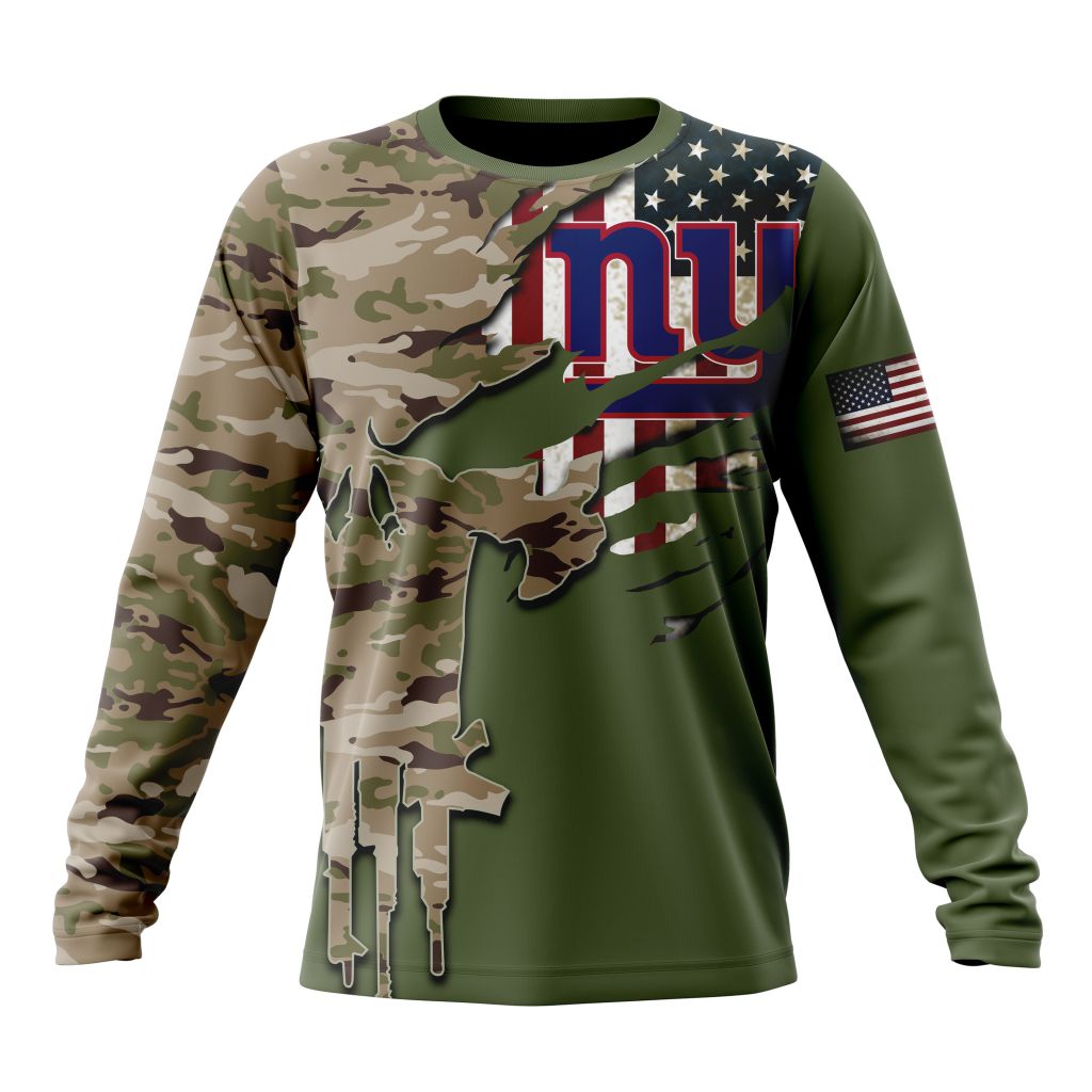 NEW YORK GIANTS 3D HOODIE VETERANS DAY