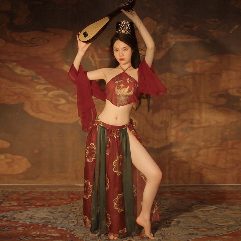 Han Costume Phoenix Flower Lingerie Dress Set