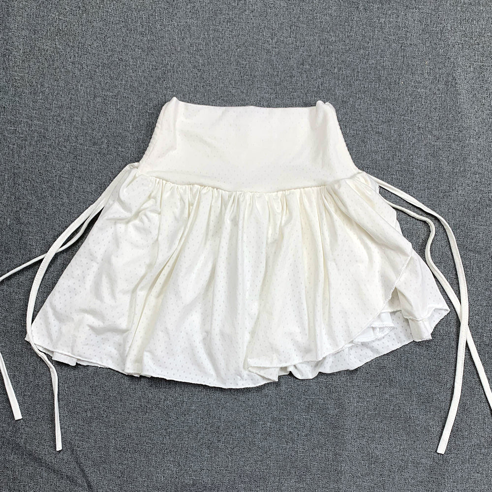 Irregular Layered Tie Mini Skort