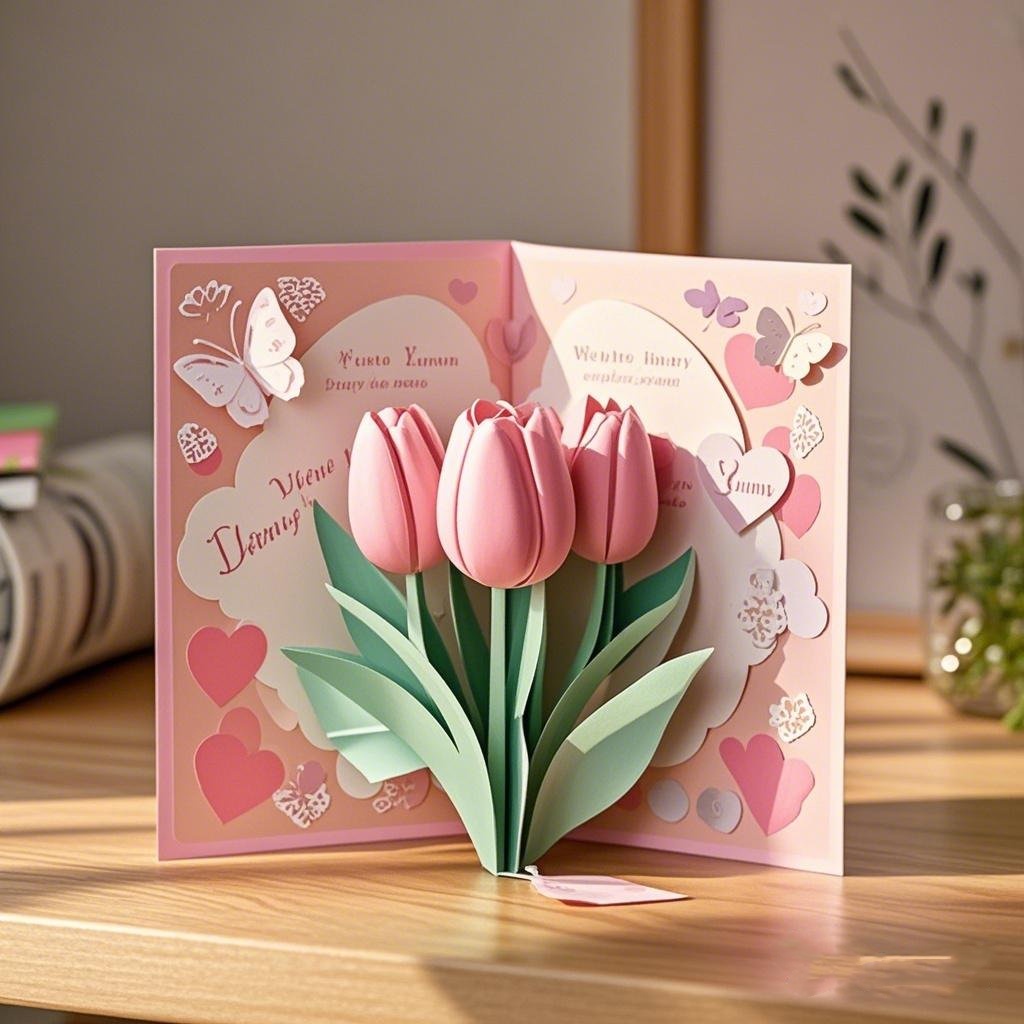 🌸 Mother's Day 3D Flower Bouquet Greeting Card 🌷