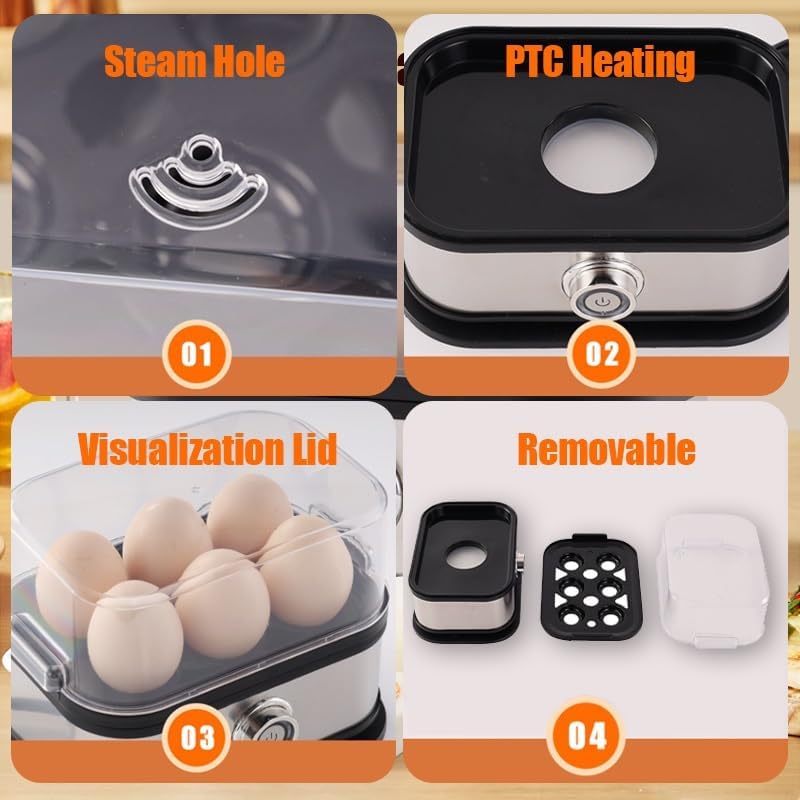 Effortless Egg Cooking with the Ultimate Stainless Steel Egg Cooker 🍳✨