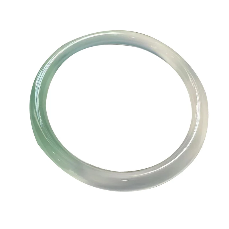Natural Green Jade Bracelet For Women Round Gradient Color Ice Bangle High Quality Fine Jewelry Accessories Free Shipping