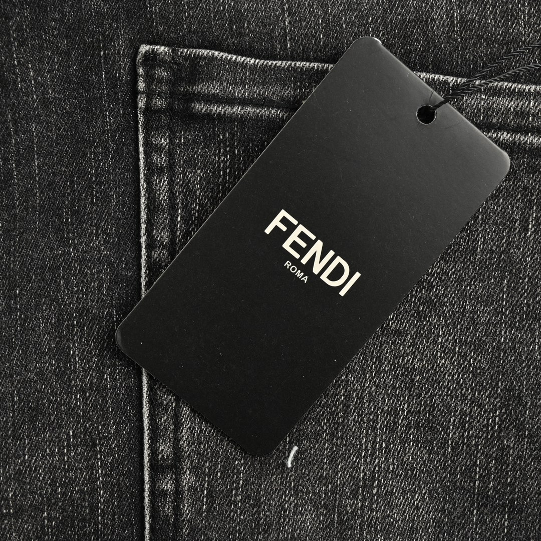 Fendi Little Monsters Embroidered Jeans