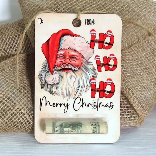 🎅💸Christmas Hot Sale 70% Off - Handcrafted Wooden Money Holders Gift
