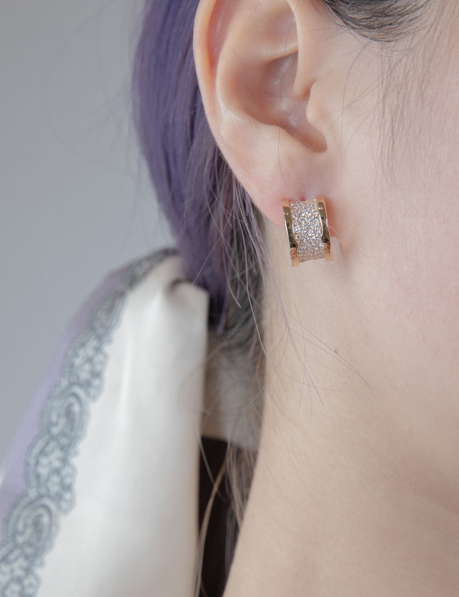 Bulgari Full Diamond Waist Earrings