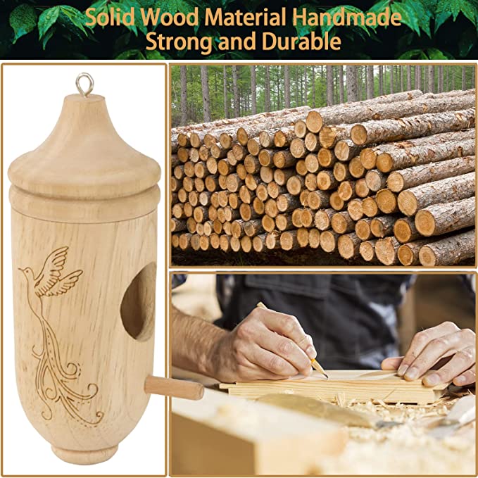 🔥Last Day Promotion-[SAVE 50% OFF]--Handmade Wooden Hummingbird House-Gift for Nature Lovers