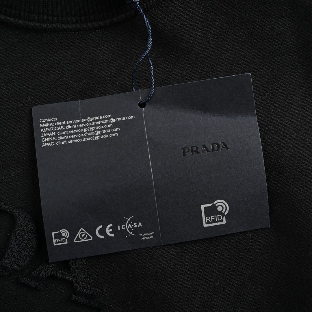 Prada 24Fw obscure toothbrush logo crewneck sweatshirt