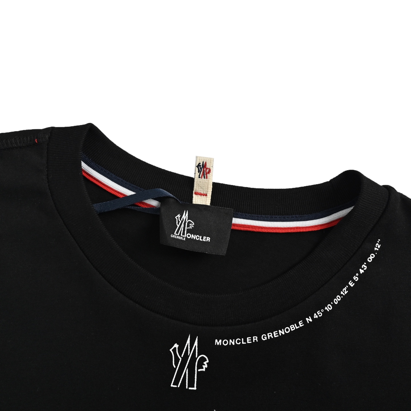 Moncler 25ss neckline lettering logo print short sleeves