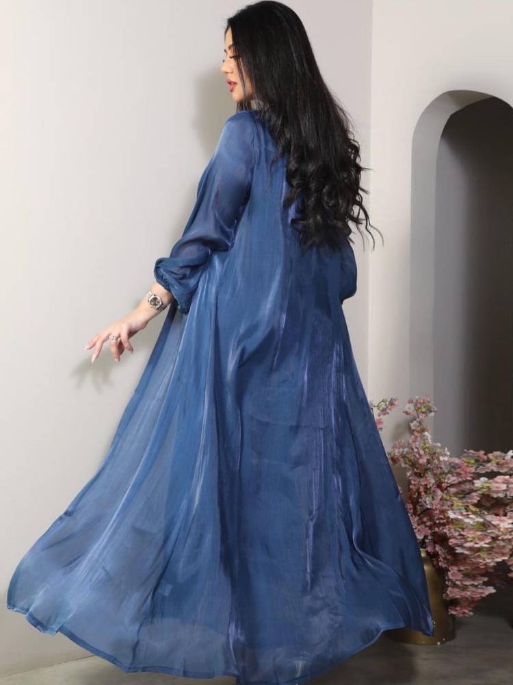 Brilliant Silk V-Neck Pleated Dress Two-Piece Set