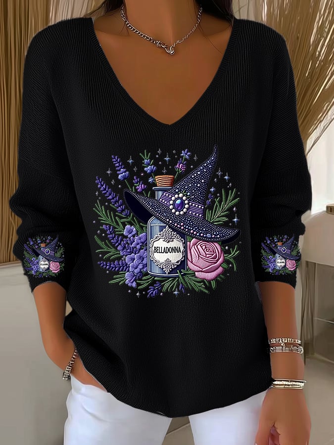 🔥Buy 3 Get 10% Off🔥Women's Casual Retro Halloween Printed Sweatshirt Striped Long Sleeve T-shirt