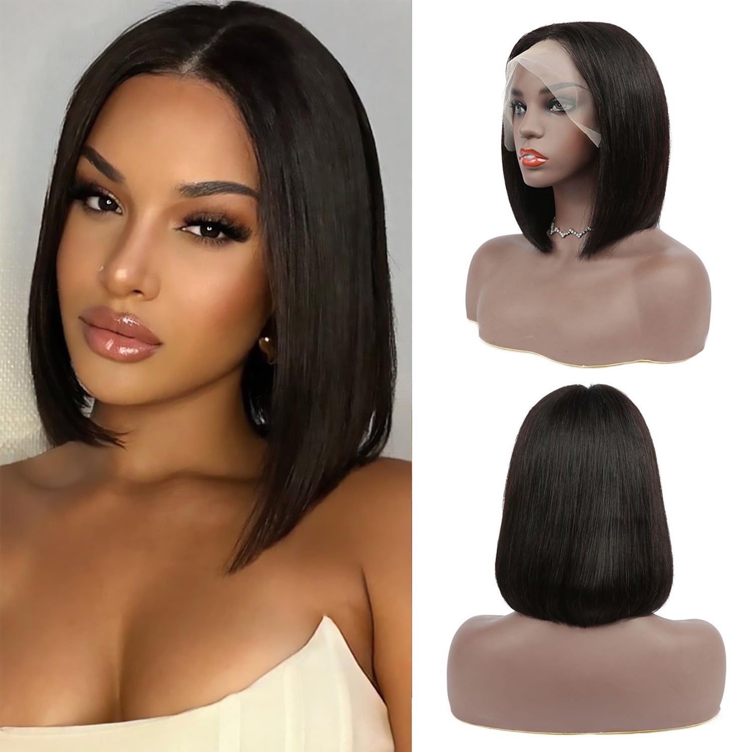 2024 Human Hair Wigs Blonde Bob Wigs|Remy gradient human hair
