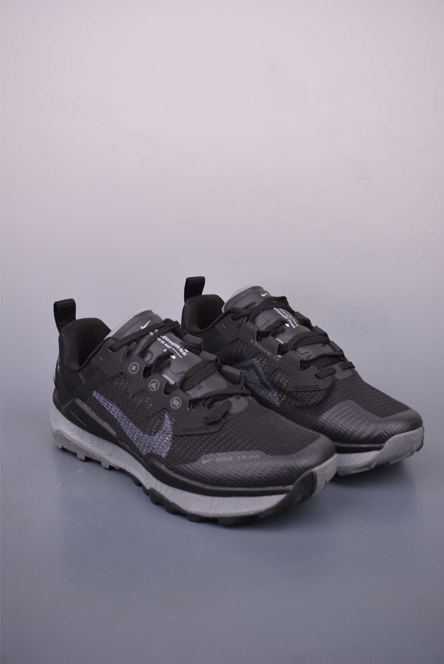 Nike Air React Terra Kiger 9 Running Shoes Black and Grey DR2686-103