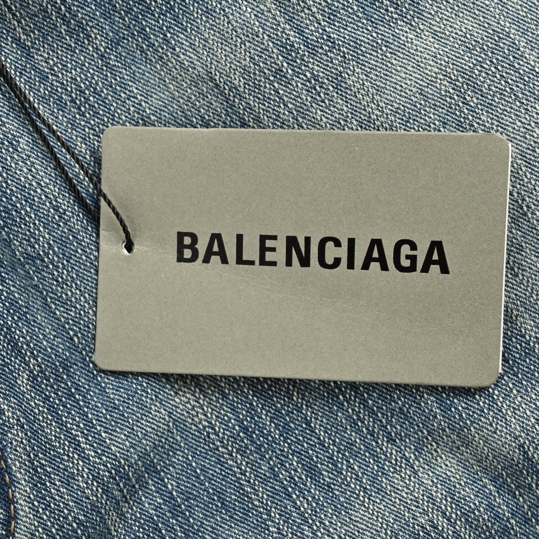 Balenciaga 24ss monogram print front and back patchwork jeans