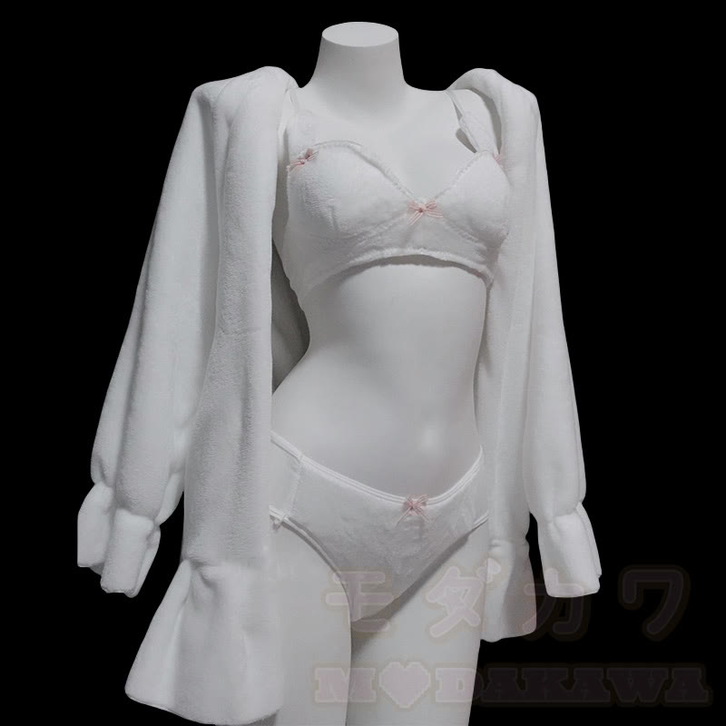 Bunny Ears Bikini Robe Lingerie