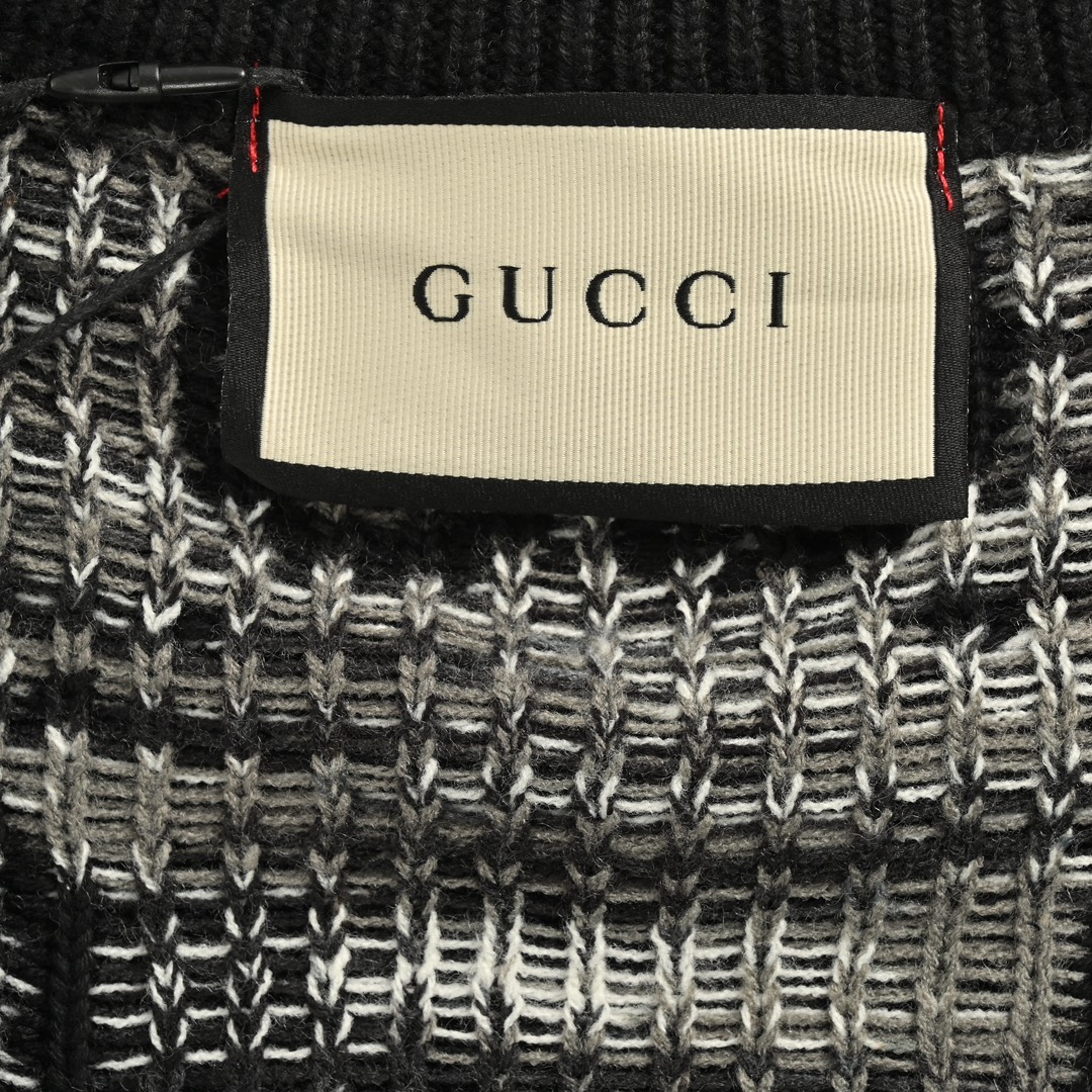 Gucci 24Fw Classic Interlocking G Jacquard Cardigan Sweater