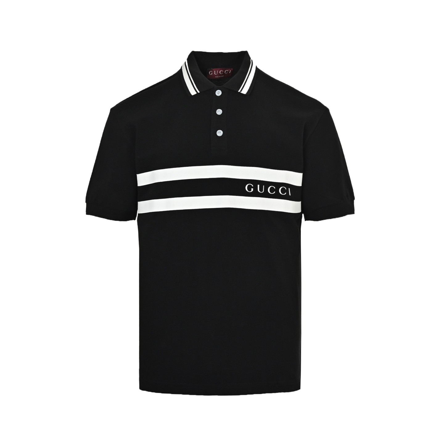 Gucci 25ss striped print Polo short sleeve