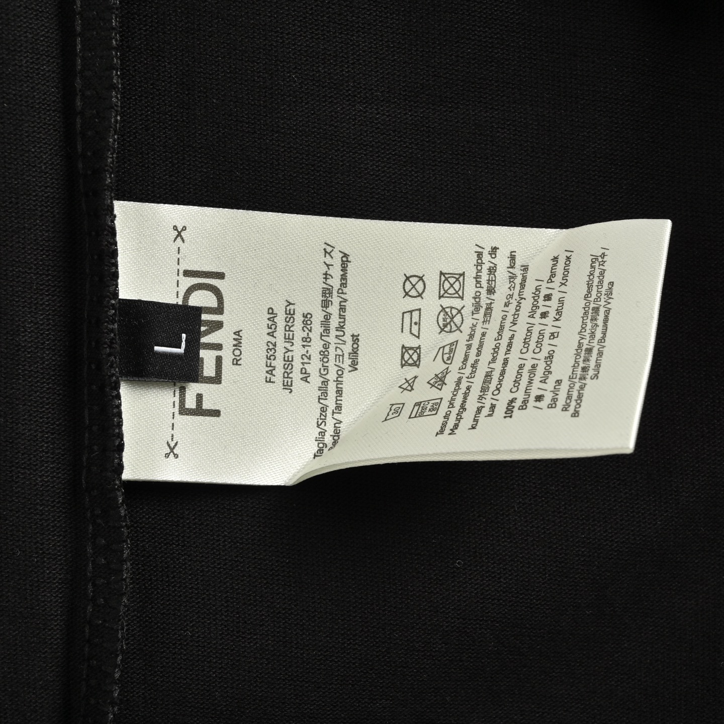 Fendi 25ss overlapping letter small eyes short sleeve