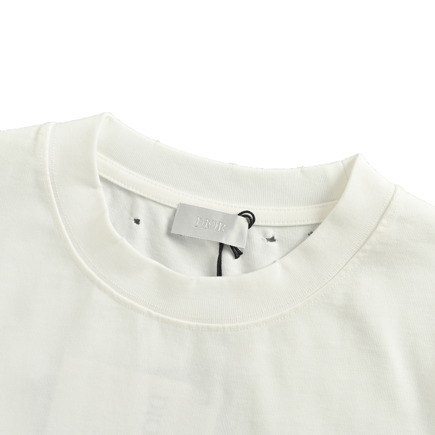 Dior 25ss lily of the valley print distressed ripped short-sleeve shirt