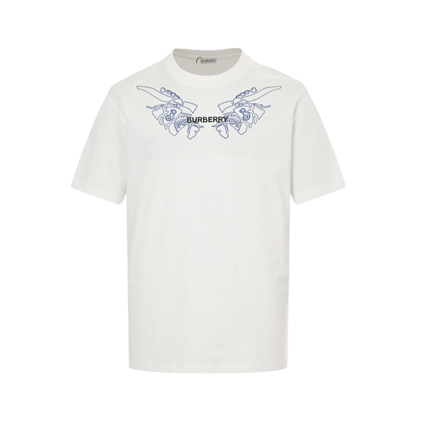 Burberry 25ss neckline knight horse print short sleeves