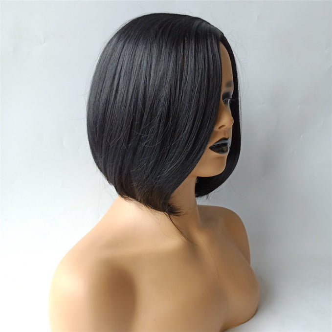 Luna Women Wig Asymmetrical Lovely Short Bob Straight for African American