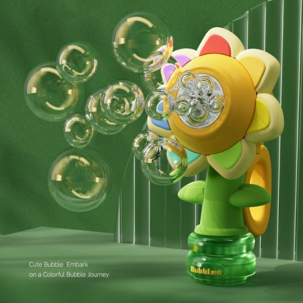 🌻Electric sunflower shakes head dancing bubble machine toys🌻