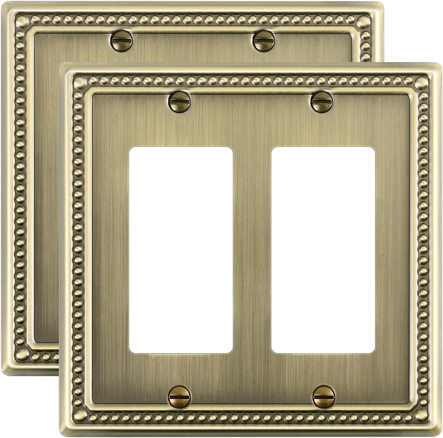 2-Pack Sunken Pearls Heavy Duty Decorative Wall Plate Switch Plate