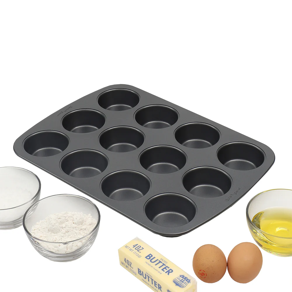 Baker..s Secret Essentials 12-Cup Non-Stick Steel Muffin Pan
