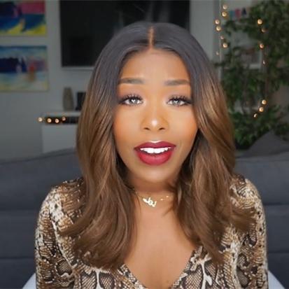 New Affordable Ombre Brown Bob Basic Cap Frontal Lace Wigs for Summer