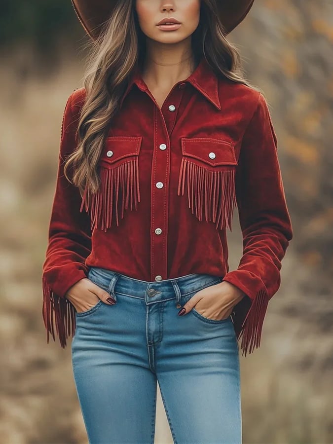 Women's Bohemian Fringe Shirt