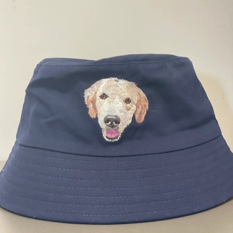 Custom Pet Portrait Embroidered Bucket Hat