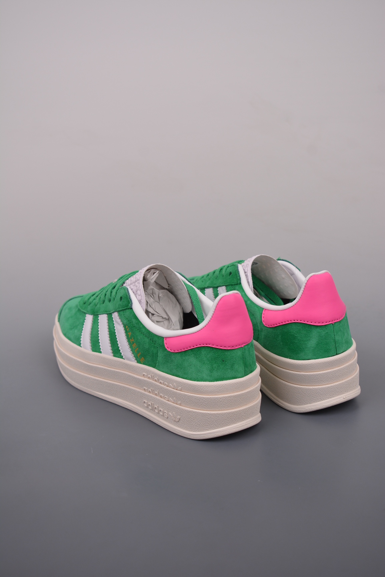 Adidas Originals Gazelle Bold W Grass Green Pink White IG3136