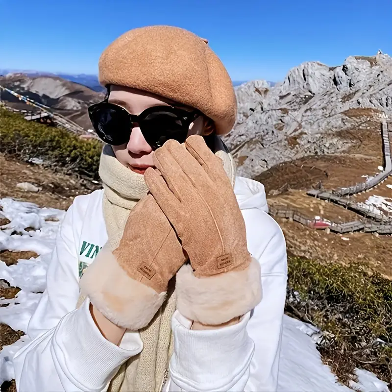 🧤🧤Velvet warm gloves (does not affect the use of mobile phones)