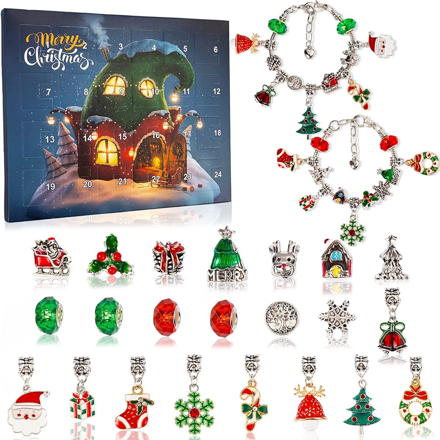🎄DIY Christmas Advent Calendar Bracelets Set🎄(Buy 3sets and Get 3rd for Free )