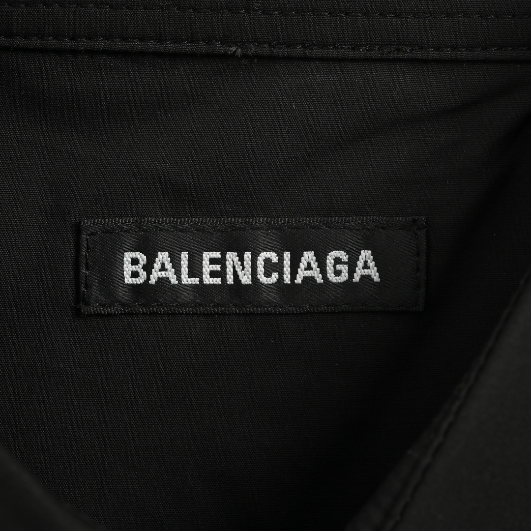 Balenciaga 24ss rhinestone-back long-sleeved shirt