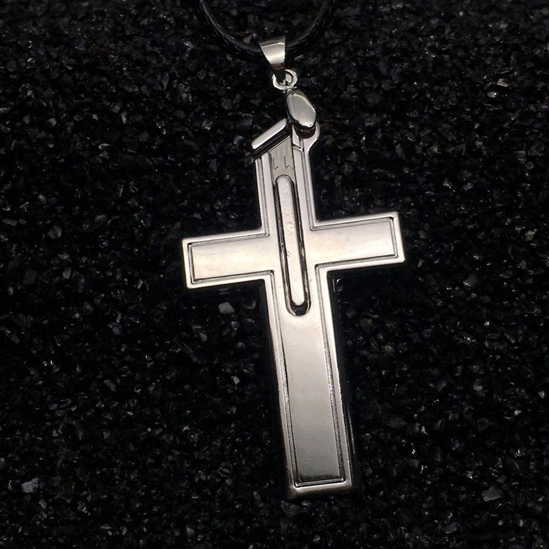 Cross Necklace Pendant Self-Defense