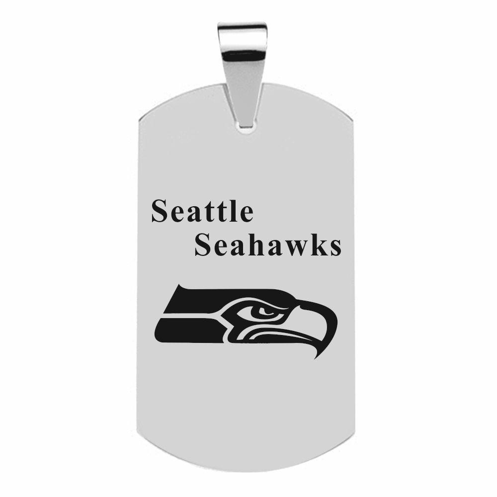 SEATTLE SEAHAWKS TITANIUM STEEL DOG TAG