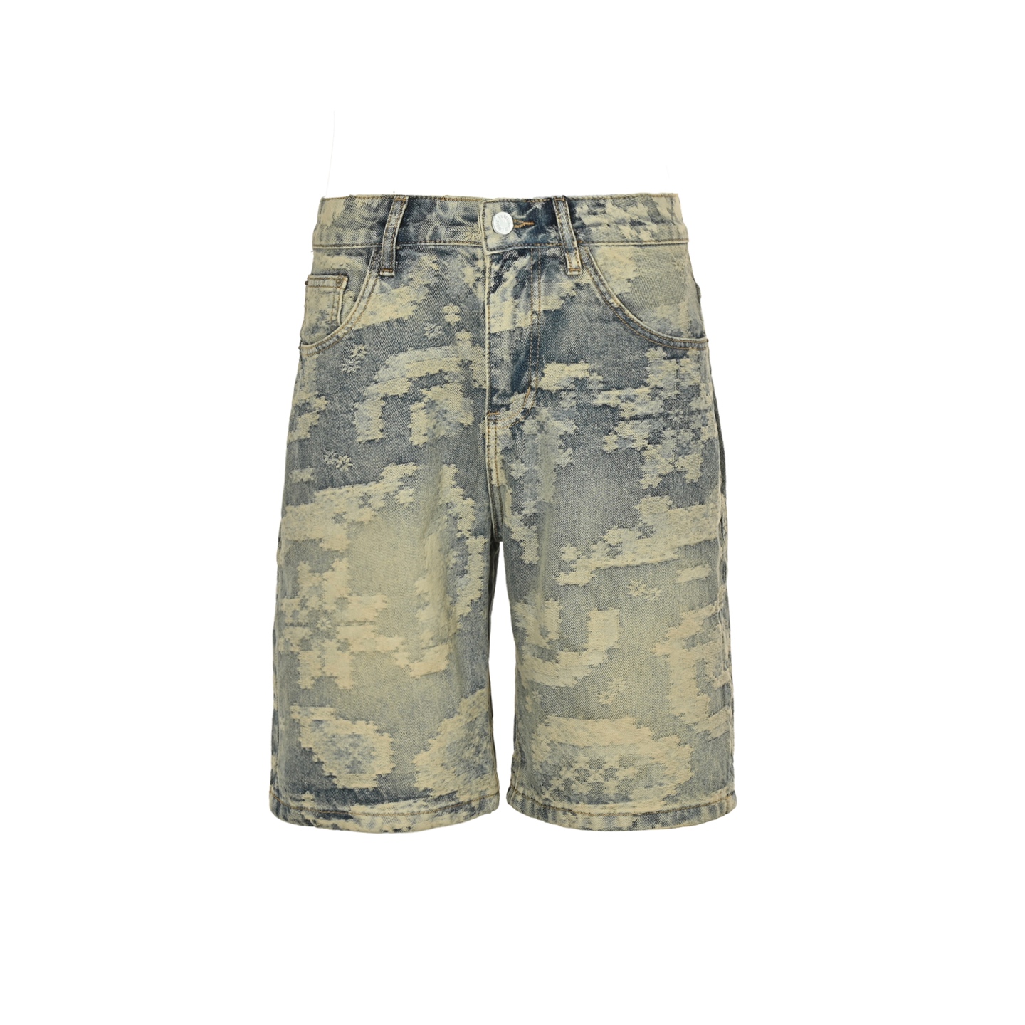 Louis Vuitton 25ss Paisley Heavy Tie-Dye Denim Shorts