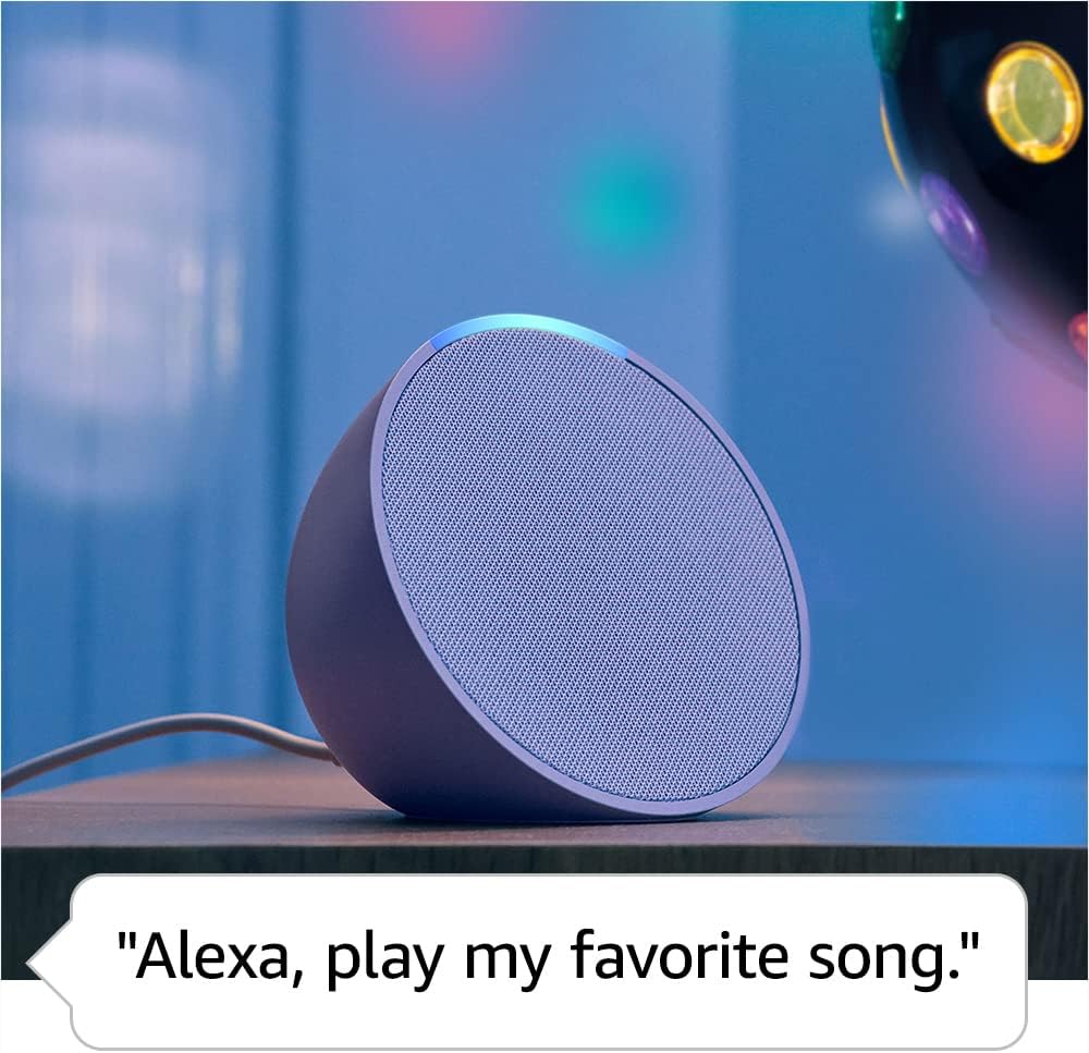 Amazon Echo Pop | Full sound compact smart speaker with Alexa | Charcoal