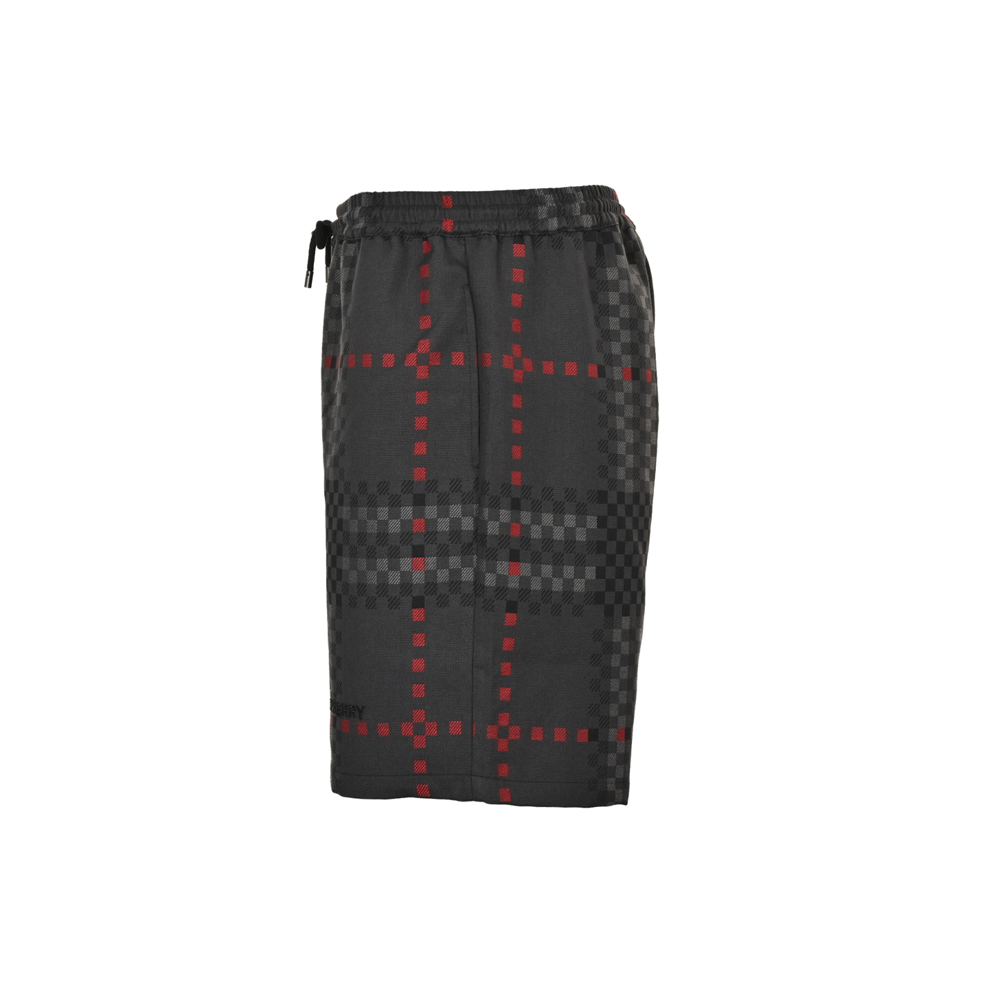 Burberry 25ss pixel check wool blend harrington shorts