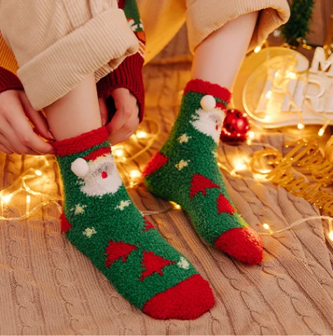 🎄New Year Sale- 50% OFF🎁Christmas Thickened Warm Socks(3PAIRS/SET) -BUY 2 SETS GET 10% OFF FREE SHIPPING